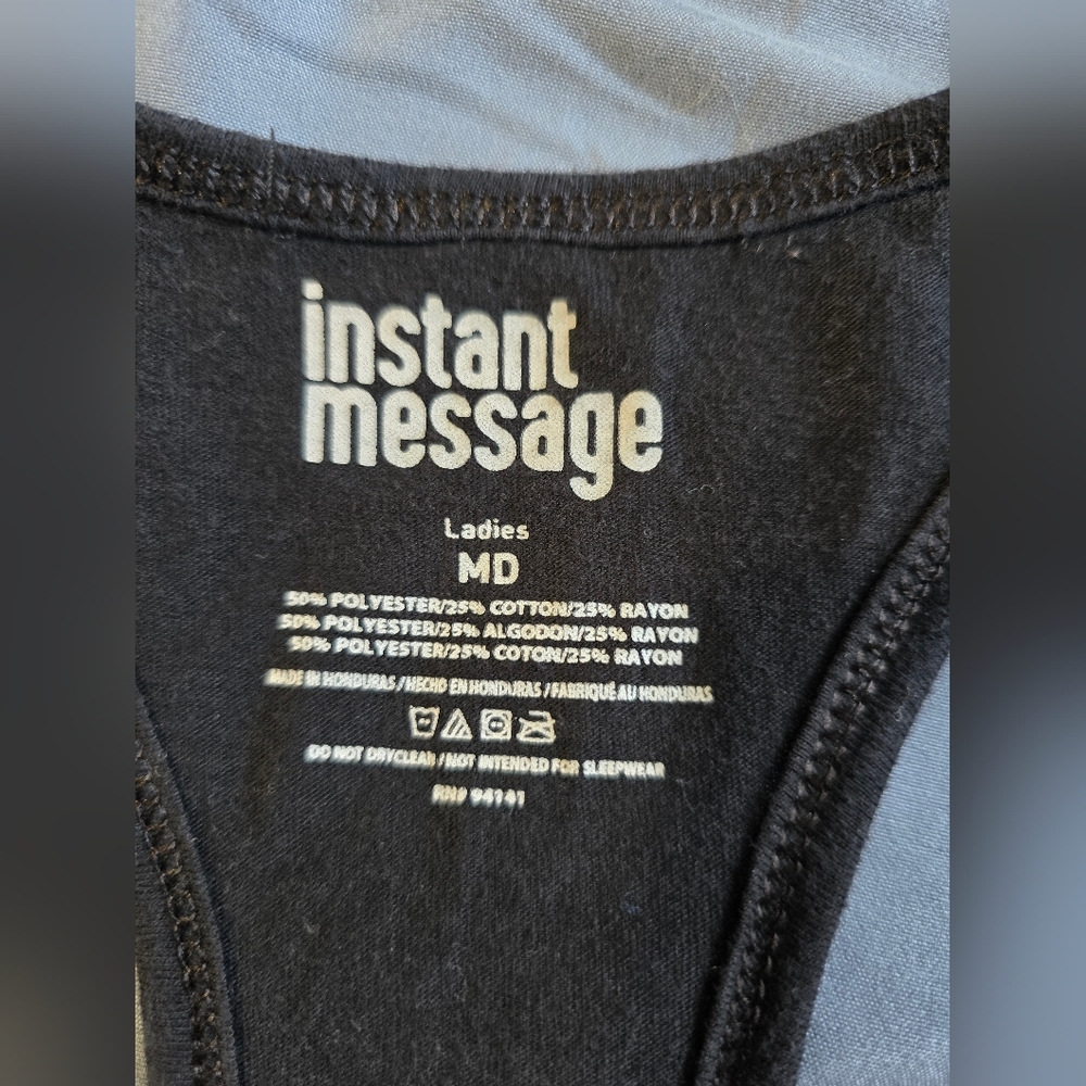 Instant Message Black Tank Top